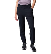 Columbia all-seasons slim pull-on pant black front view for town-to-trail versatility