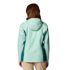 Columbia Arcadia II hood up with adjustable storm hood fit and coverage