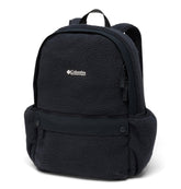 Columbia Helvetia 14L backpack sherpa closeup showing soft, cozy texture.