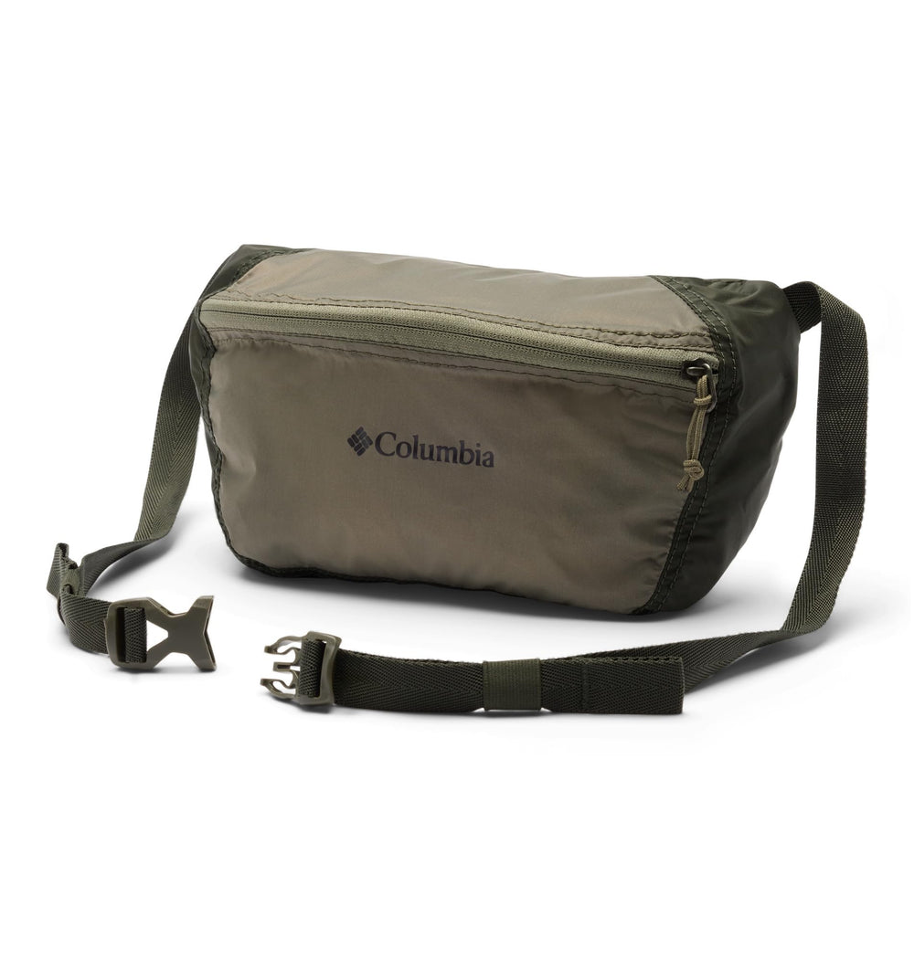 Columbia hip pack stone green color, ideal for travel and hands-free carry