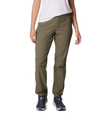 Columbia Leslie Falls II Stretch Pant front view shows breathable stretch for daily comfort.