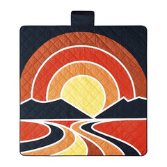 Columbia packable tote blanket folded-tote demonstrates portability for picnics and on-the-go adventures.