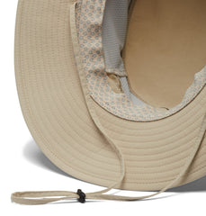 Columbia PFG Backcast Booney Fossil L/XL close-up showing 3 inch brim and mesh ventilation