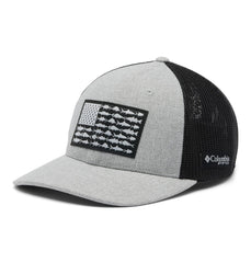 Columbia PFG Fish Flag Mesh Ball Cap back vent promotes breathable comfort in warm weather.