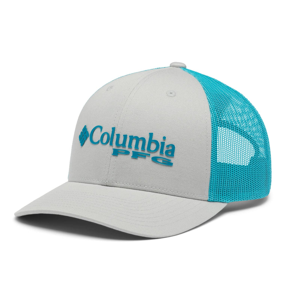 Columbia PFG Mesh Ball Cap front view with sun protection and casual outdoor styling.