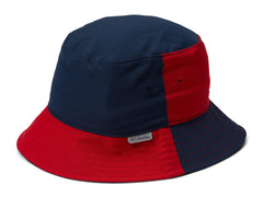 Columbia toddler bucket hat front view with UPF 50 protection and mesh lining.