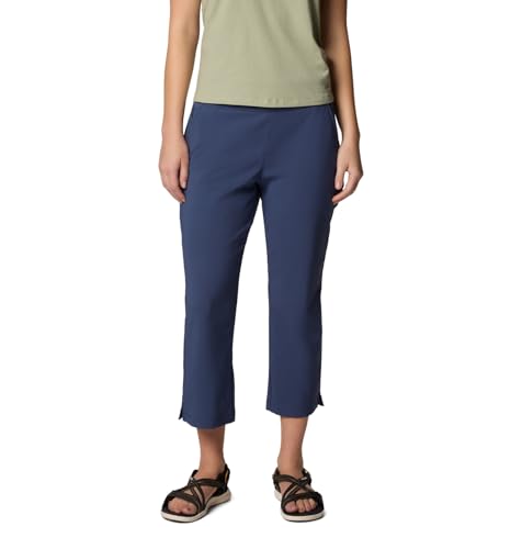 Columbia Women's All Seasons Capri Nocturnal front view shows stretch fabric for mobility