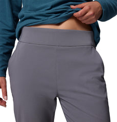 Columbia All Seasons Slim Pull-On Pant City Grey back zipper pocket keeps valuables safe.