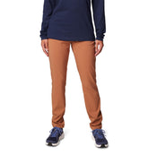 Columbia women's Anytime Pull-On Pant II camel brown front view for versatile everyday wear.