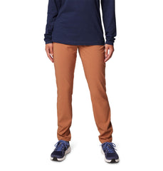 Columbia women's Anytime Pull-On Pant II camel brown front view for versatile everyday wear.