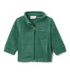 Columbia Youth Steens Mountain II fleece jacket Rain Forest front view shows everyday warmth
