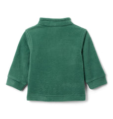 Columbia Youth Steens Mountain II fleece jacket Rain Forest sleeve detail demonstrates soft, flexible warmth