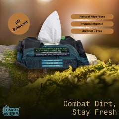 COMBAT WIPES ACTIVE biodegradable eco friendly wipes ideal for camping.