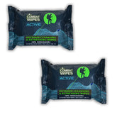 Combat Wipes ACTIVE bottle closeup shows rugged design for on-the-go cleaning.