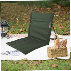 Comebachome foldable beach chair dark green opened for sunbathing and comfort