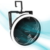 COMLIFE 8-Inch Camping Fan with LED Lantern in tent for cooling and light