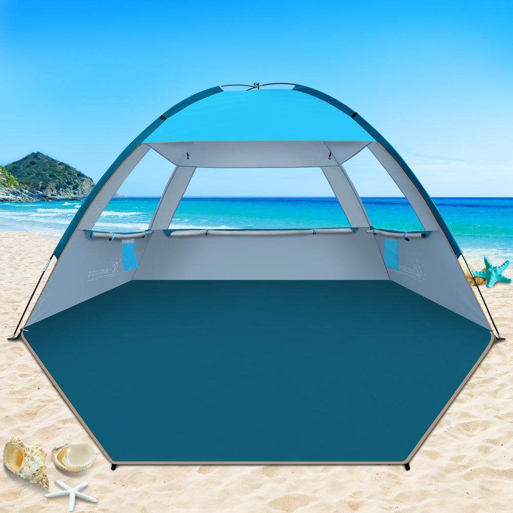COMMOUDS beach tent front-porch extension for extra space under shade