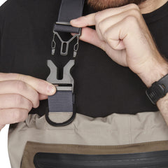 Compass 360 Stillwater II khaki wader adjustable suspenders for a custom fit
