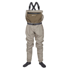 Compass 360 Stillwater II khaki wader front pocket for gear access