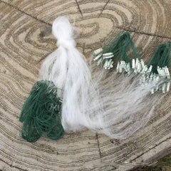 Close-up of durable nylon monofilament fishing net mesh