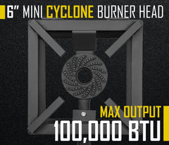 Concord Block Burner cast-iron head delivers durable heat distribution for outdoor cooks.