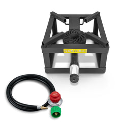 Concord Block Burner front view with 100,000 BTU power for outdoor cooking versatility.