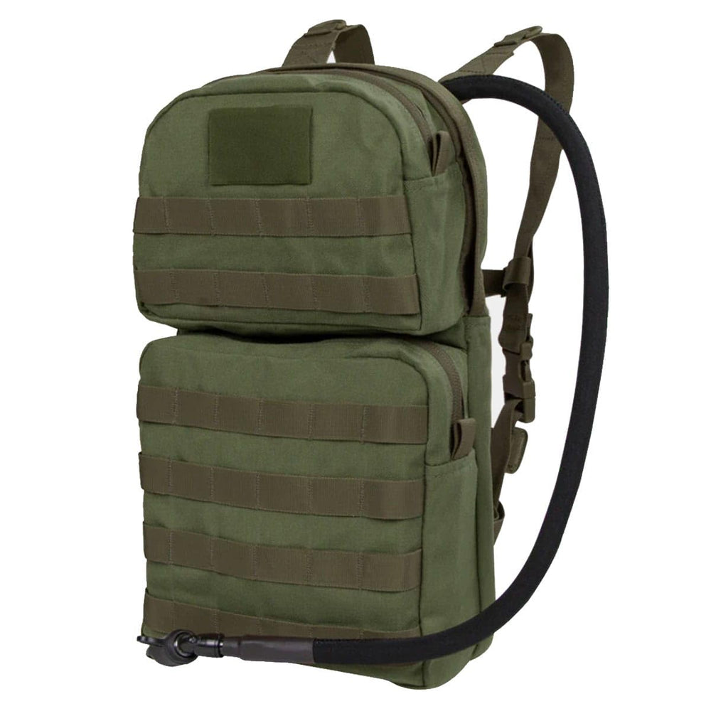 Condor Elite Hydration Carrier front view in Olive DRAB for on-the-go hydration.