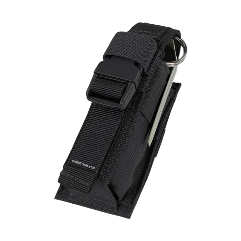 Condor Elite single flashbang pouch black front view shows compact one-device design
