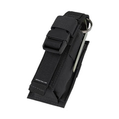 Condor Elite single flashbang pouch black front view shows compact one-device design