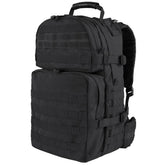 Condor Medium Assault Pack Black showing external side straps for secure load