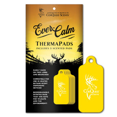 Conquest Scents EverCalm ThermaPad pack for all-season hunting, ready to deploy