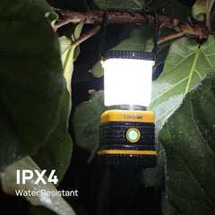 Consciot C02 lantern diffused cover shows softer light for tent interiors.