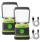 Consciot LED camping lantern front view with 1000lm brightness for wide-area light.
