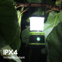 Consciot lantern side view highlighting 360-degree coverage for outdoor or indoor use.