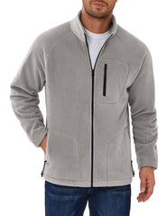 COOFANDY men's fleece full zip jacket front view for versatile winter warmth