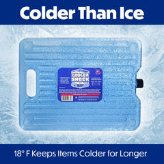 Cooler Shock ice-pack-lunch-bag tucked into a lunch bag, keeping perishables cold.