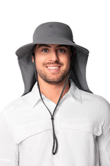 Coolibar Lite fabric close-up shows a soft cotton-like feel and lightweight comfort.