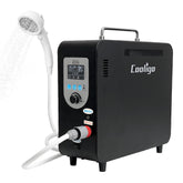 COOLIGO portable propane water heater ready for camping showers