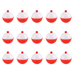 Coopay 2-inch red and white fishing bobber set - 15 pieces
