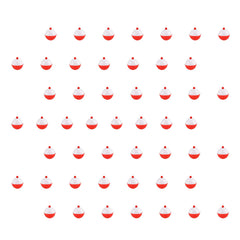 Coopay fishing bobbers 0.5 inch red and white