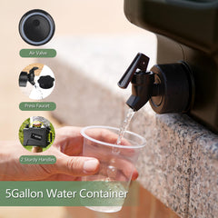 COOZMENT portable water jug with dual handles facilitates easy transport.