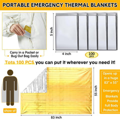 Copkim emergency blankets silver and gold variants highlighting dual color foil for versatility