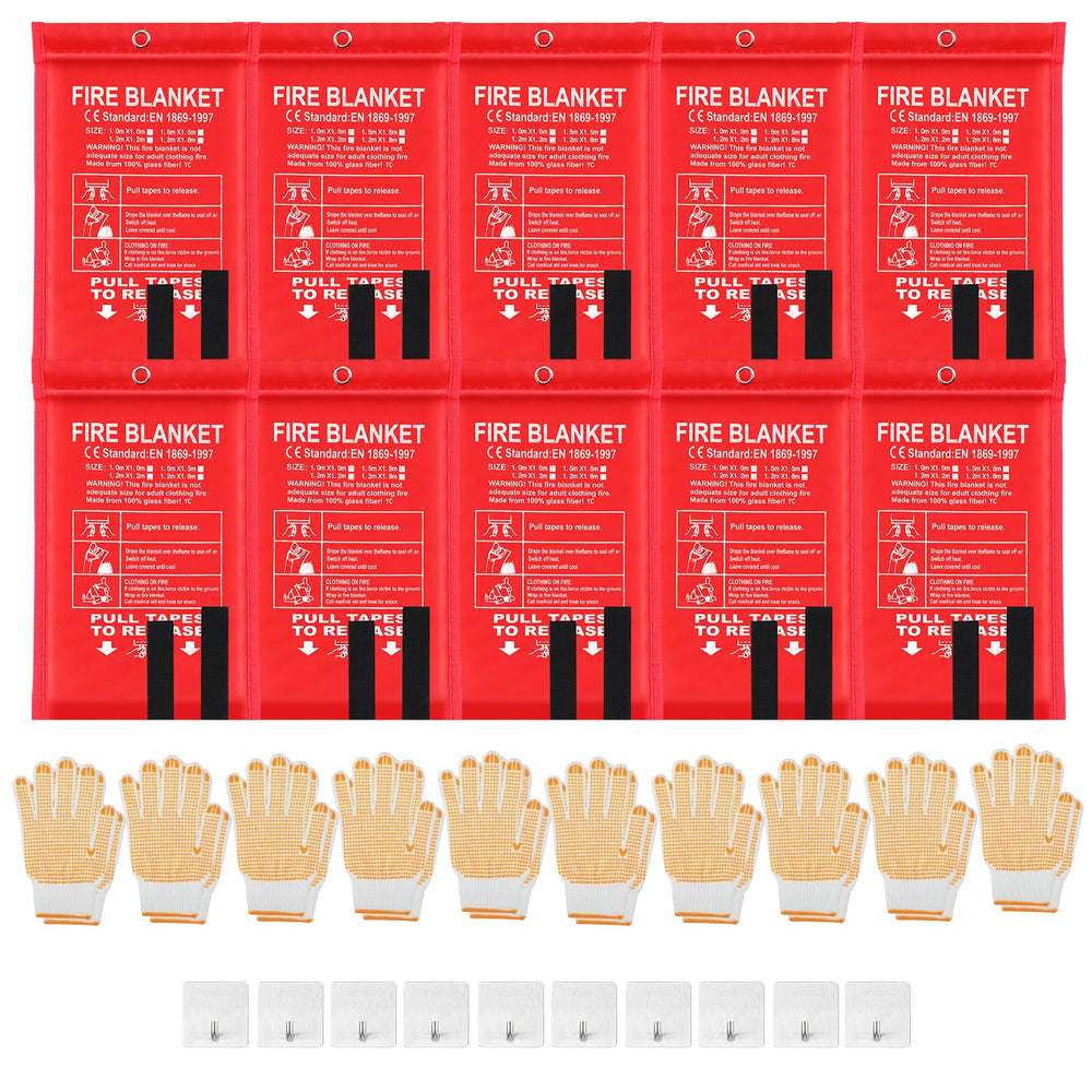 Copkim emergency fire blanket 10-pack ready for quick access during small kitchen fires