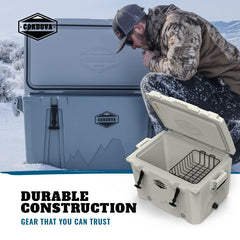 Cordova Outdoors Basecamp Class Wire Basket in camp setup showcases efficiency and easy access