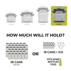 CORE leak-proof design with waterproof zipper keeps beverages dry during beach outings