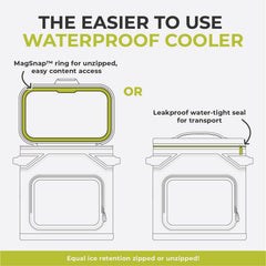 CORE soft cooler side pocket with true-stretch compartments for snack organization