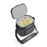 CORE magsnap 12-can soft cooler closed with secure lid and cold air retention