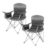 CORE padded quad chair with built-in cooler keeps drinks cold at outdoor events