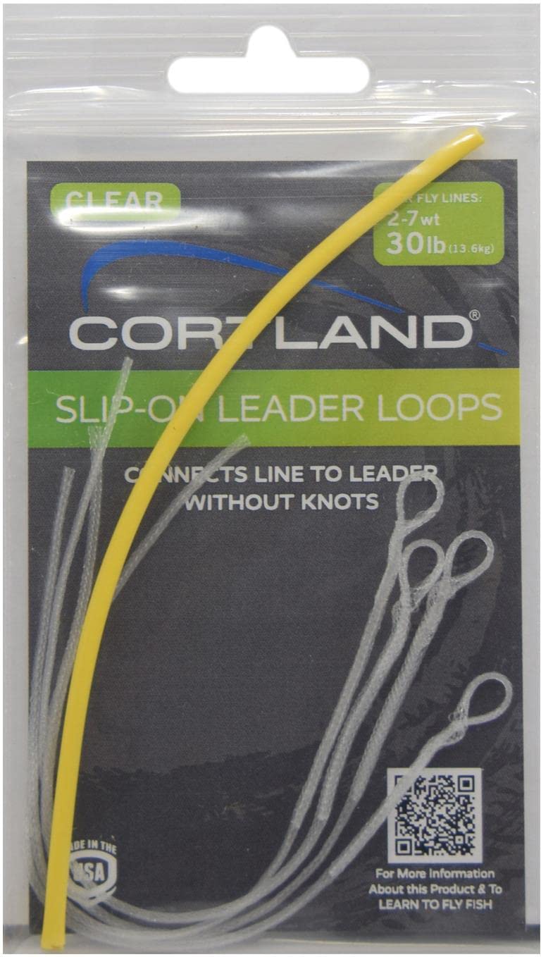 Cortland 601253 Slip-On Leader Loops—braided clear monofilament, 30lb, image 1