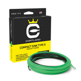 Cortland Compact Sink Type 6 fly line – 100ft, black and electric green, 8/9 weight